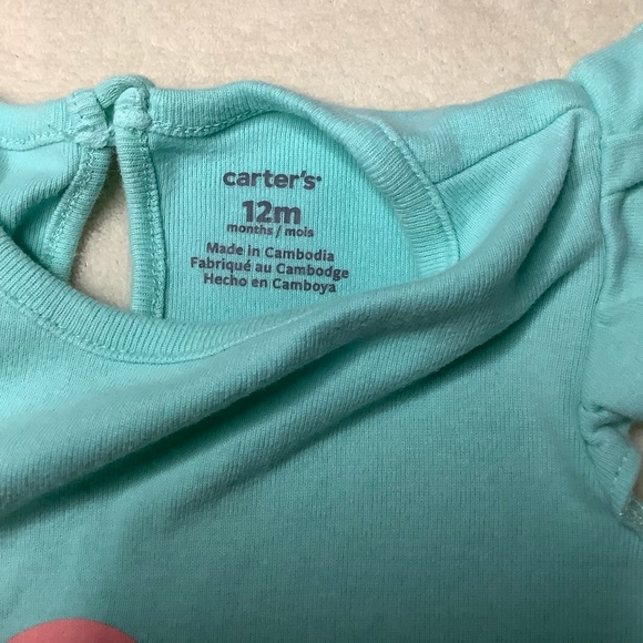 Carters Flamingos Tank Top 12 Months 12M - Picture 2 of 3
